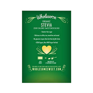 Wholesome Sweeteners Organic Stevia Sweetener, 75-Count, 2.65 oz (Pack of 3)