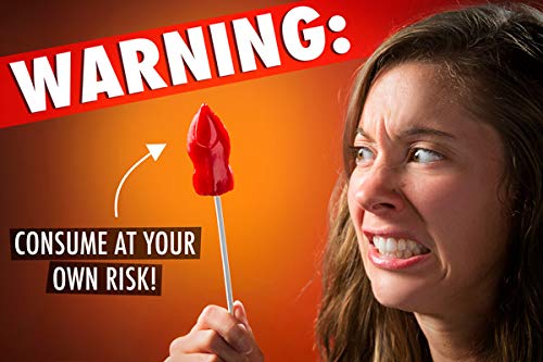 Flamethrower Candy Co Toe of Satan Lollipop, 2 Count Pack, Cream Color, Spicy Challenge Treat