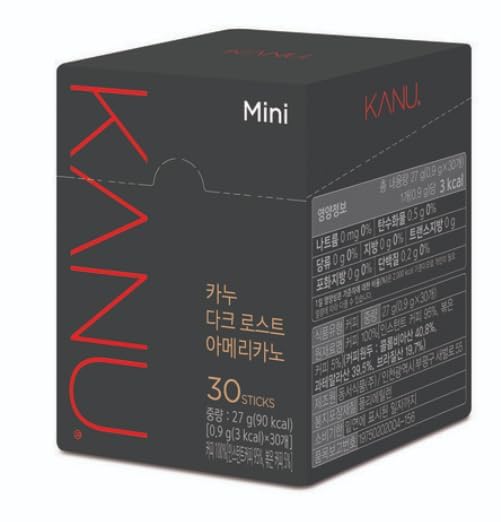 Mini Dark Roast Americano Coffee Packets  Instant Coffee Powder Tpartyl Packs_0.9G(0.03Oz) ? 30 Sticks By Kanu