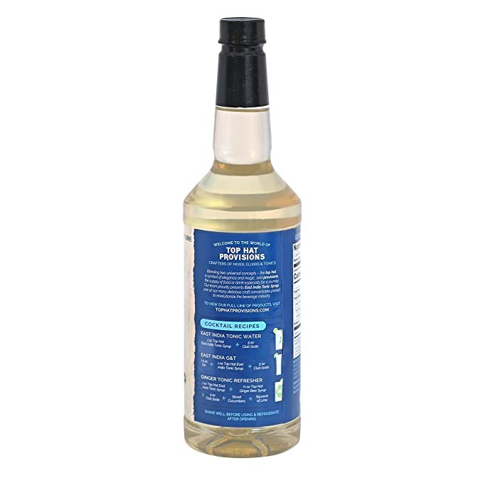 Top Hat Provisions Tonic Syrup - Natural Quinine Concentrate - 32 Fl Oz (Pack of 2) - Tonic Syrup 2 Pack