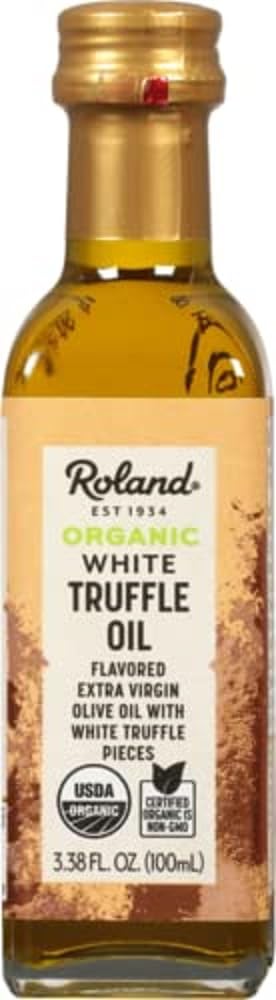 Roland Foods Organic White Truffle Flavored Extra Virgin Olive Oil with White Truffle