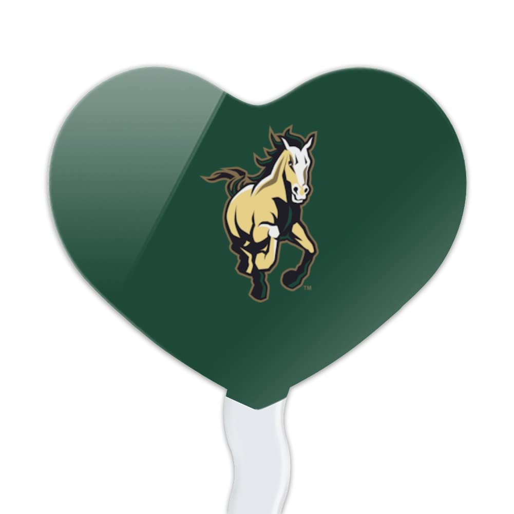 GRAPHICS & MORE Cupcake Picks Set of 6 - Acrylic Decoration Toppers - Cal Poly Secondary Logo Heart Design