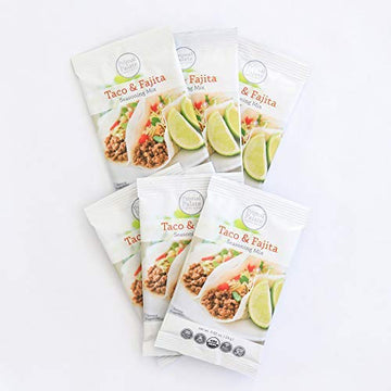 Primal Palate Certified Organic Taco & Fajita Seasoning Mix 0.85 Oz (6 Packets)