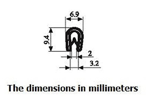 Edge Trim Black Small, Fits Edge 116 To 18 Inch, Length 10 Feet (305 Meter)