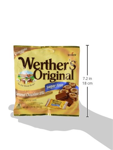 Werther'S Original Caramel Chocolate Sugar Free Hard Candies 2.35 Oz By Werther'S