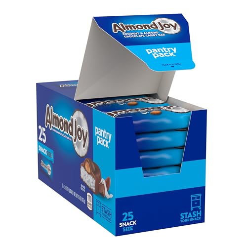 ALMOND JOY Coconut and Almond Chocolate Snack Size  Candy Pantry Pack  15 oz (25 Pieces)