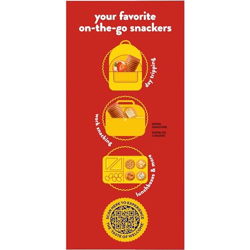 RITZ Fresh Stacks Whole Wheat Crackers, Bulk Travel Snacks, Holiday Crackers, 6 Boxes (48 Multi Snack Packs)