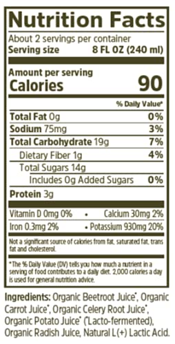 Biotta Organic Breuss Juice - 100% Juice Superfood- Help Improve Overall Wellness - Excellent Source of Potassium (16.9 Fl Oz, P