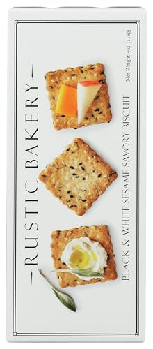 RUSTIC BAKERY Black & White Sesame Savory Biscuits, 4 OZ