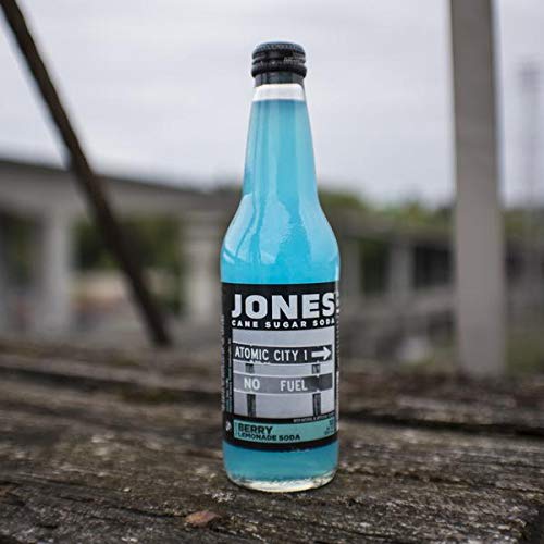 Jones Soda Co. Berry Lemonade Soda Flavor | 100% Cane Sugar Soda | Craft Soda Pop | Soda Soft Drinks | 12 Oz Glass Bottle Soda (