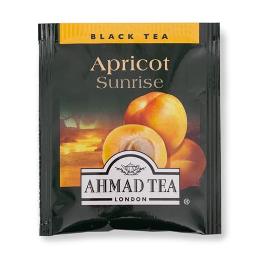 Ahmad Tea Black Tea Apricot Sunrise Teabags - 20 Count (Pack of 6) - Caffeinated, Sugar-Free, Model 953