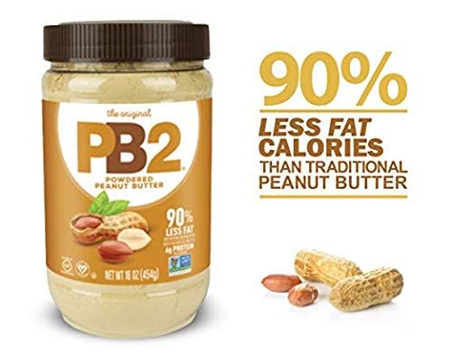 PB2 Original Powdered Peanut Butter - 16 oz Jar, 6g of Protein, 90% Less Fat, Certified Gluten Free, Only 60 Calories per Servin