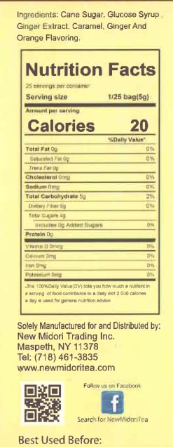 GoTo Tea Amber Ginger Rock Candy - 2-Pack, 0.17 Ounce Each