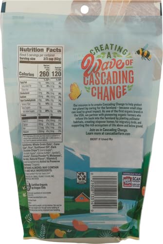 Cascadian Farm Organic Granola, Dark Chocolate Almond Cereal, Resealable Pouch, 11 oz.