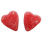 Queen City Candy Cave Sugar Dusted Sweet Heart Cherry Juju Candy, Vibrant Cherry Gummy Hearts (2 Pound)
