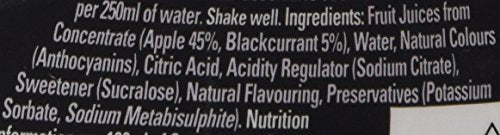Robinsons Squash'D Apple & Blackcurrant No Added Sugar, 2.2 Fl Oz (66 Ml)