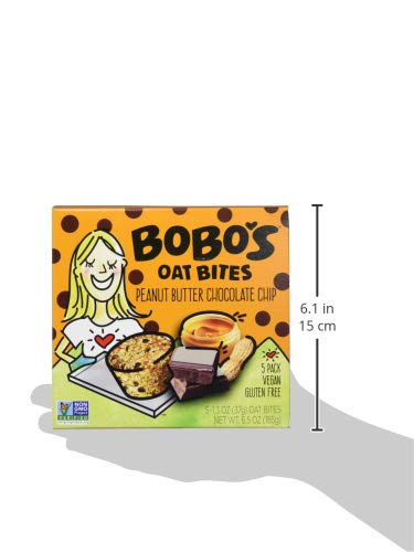 Bobos Oat Bites, Peanut Butter Chocolate Chip, 1.3 Ounce-5 Count(Pack of 1)