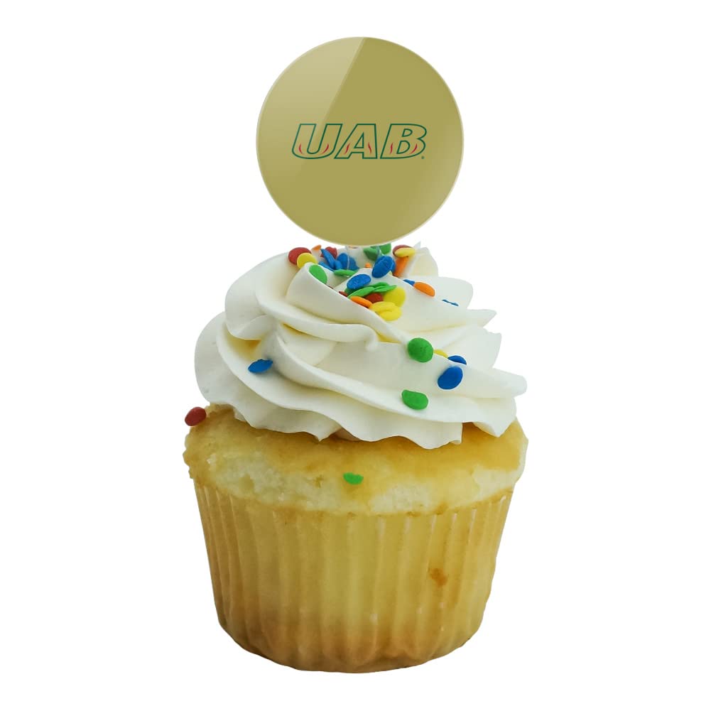 Alabama At Birmingham Secondary Logo Cupcake Picks Toppers Decoration Set Of 6