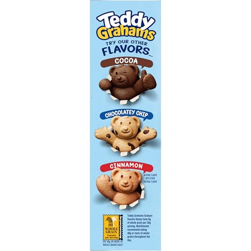 TEDDY GRAHAMS Honey Graham Snacks, Bulk Kids Snacks, 6 - 10 oz Boxes