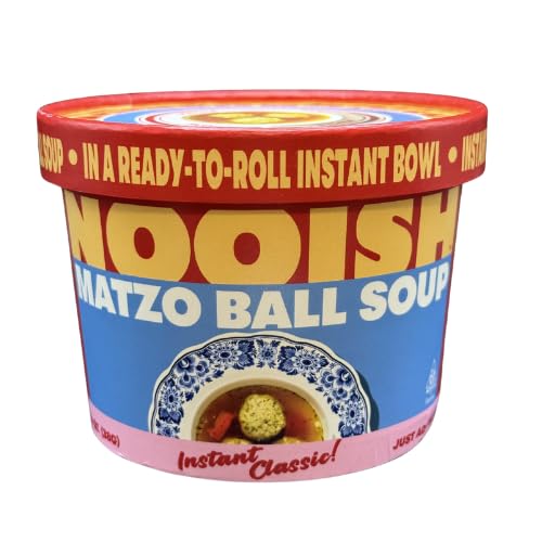 NOOISH Instant Matzo Ball Soup - Kosher, Vegetarian, Just Add Water, 4 Pack