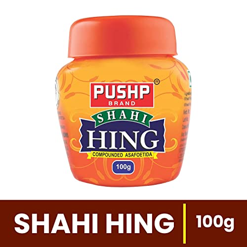 Pushp Brand Asafoetida Hing Jar (200G) - Strongest Compounded Pure Hing Powder