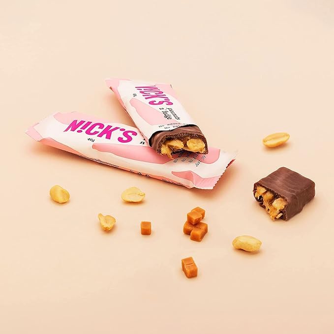 NICK S Keto Chocolate Candy Bars - Coconut and Peanuts n  Fudge, Variety Pack, No Added Sugar, Low Carb, 180 Calories, Gluten-