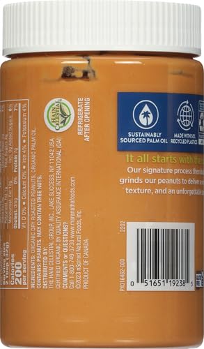Maranatha Organic No-Stir Creamy Peanut Butter Spread, No Sugar or Salt Added, 16 Ounce (Pack of 2)