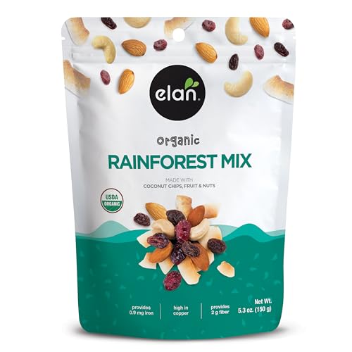Elan Organic Rainforest Mix, Dried Fruits & Nuts, Non-GMO, Gluten-Free, Vegan, 42.4 oz