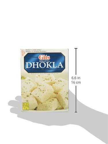Gits Instant Khatta Dhokla Snack Mix, Makes 40 Per Pack, Pure Veg, Indian Snack Mix, 200G
