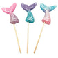 Mermaid Candy Lollipops - 12 Suckers Individually Wrapped - Great For Mermaid Party Favors - Goodie Bags For Kids Birthday - Can