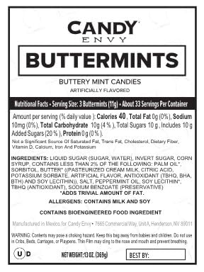 Candy Envy - Money Buttermints - 13 oz. Bag - Approximately 100 Individually Wrapped Mints