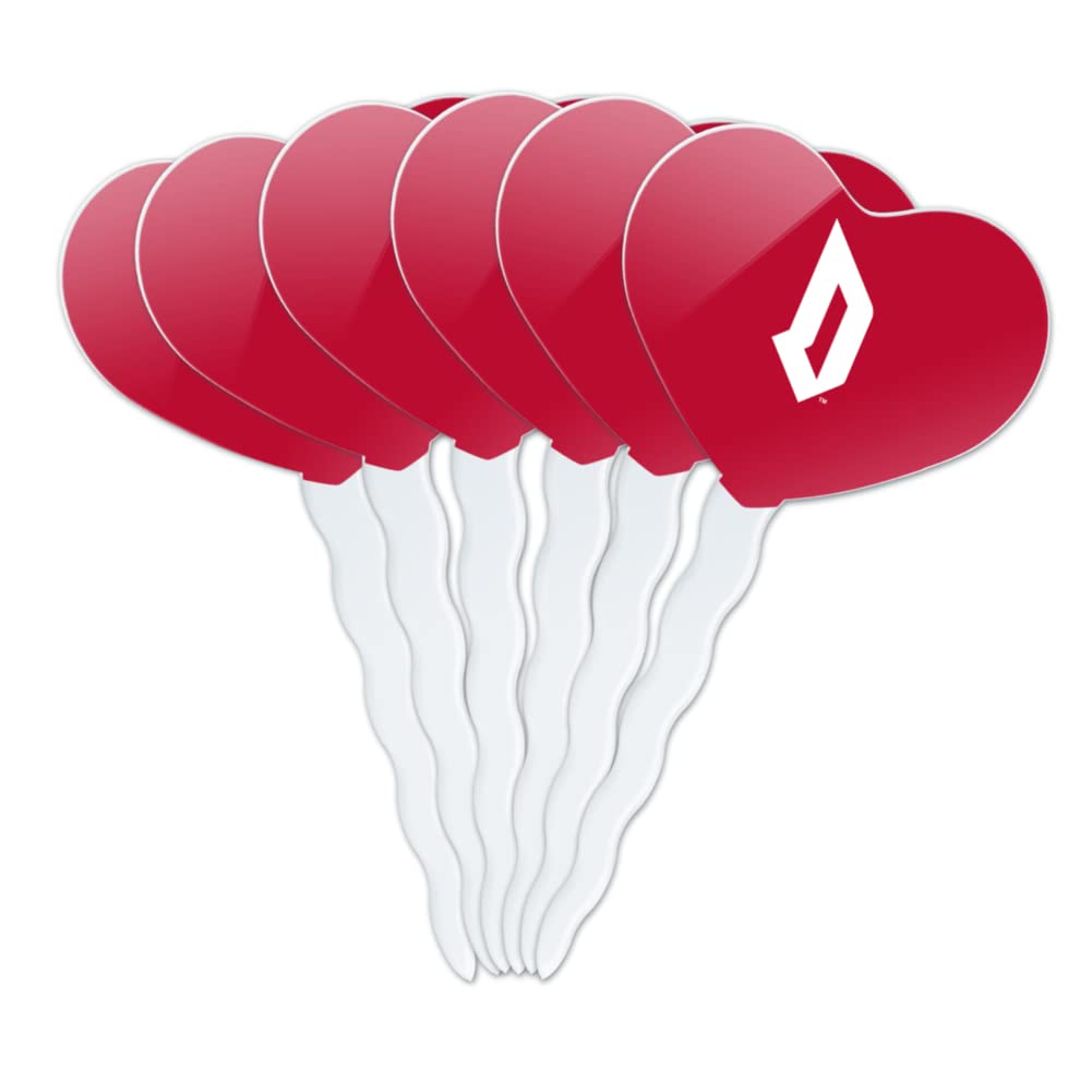 GRAPHICS & MORE Acrylic Cupcake Picks Set of 6 - Duquesne University Heart Toppers, Model CUPT.HRT.ACR.6PK.CLCDUQ500B