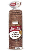 SARA LEE WHOLE WHEAT BREAD 100% PER LOAF 20 OZ