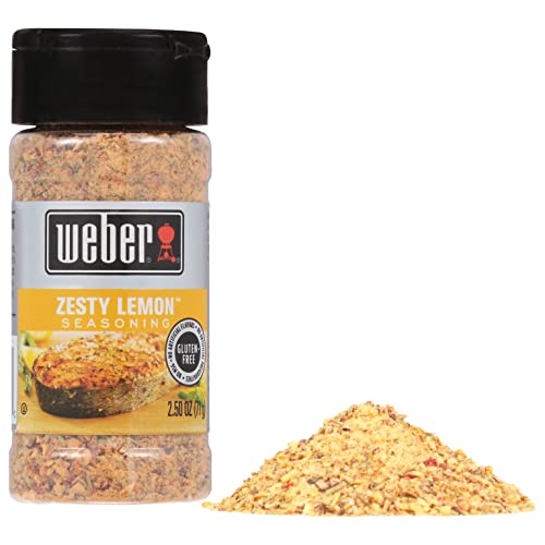 Weber Zesty Lemon Seasoning, 2.5 Ounce Shakers