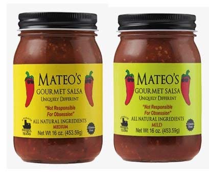 Mateos Gourmet Salsa Variety Pack, Medium & Mild, 16 oz (Pack of 2)