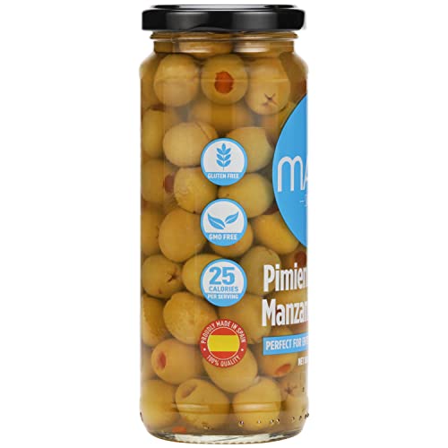 Mario Camacho Foods Manzanilla Olives Stuffed with Pimiento, 7 Ounce, Pack of 1