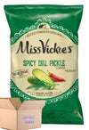 Wittbizz Snacks Bundle, Ms Vickys Kettle Cooked Spicy Dill Pickle Chips 1.37Oz (6 Pack)