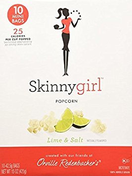 Orville Redenbachers Skinny Girl Lime & Salt Popcorn, 15oz, 10 Mini Bags