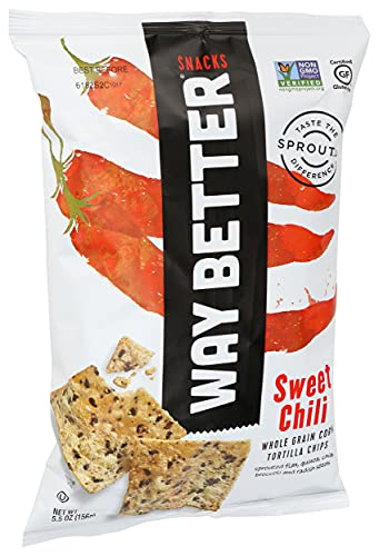 Way Better Snacks Tortilla Chips, Sweet Chili, 5.5 Ounce, Pack of 1