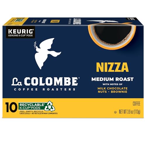 La Colombe Coffee Roasters Nizza Medium Roast Coffee, Single Serve Keurig K-Cup Pods, 10-Count Box