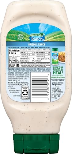 Hidden Valley Original Ranch Condiment and Dressing, Easy Squeeze Bottle, 16 Fl Oz (Package May Vary)