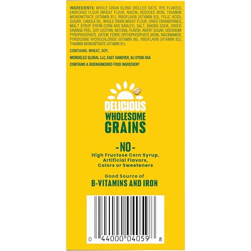 belVita Breakfast Bars Biscuits, Cranberry Orange, 30 Total Packs, 6 Boxes (4 Biscuits Per Pack)