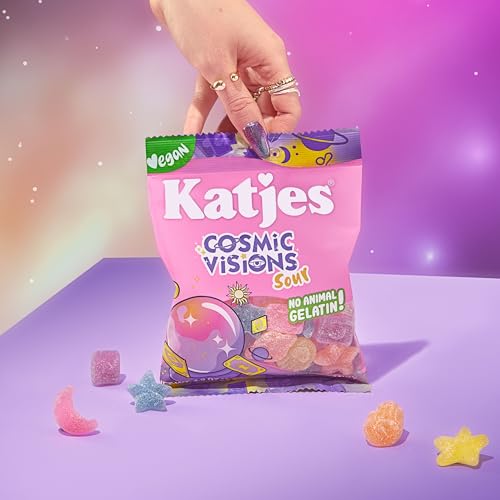 Katjes Vegan Gummy Candy, Sweet and Sour Fruity Snacks, 4.9oz Bags, 3 Pack, Gelatin-Free, No HFCS, Palm Oil Free