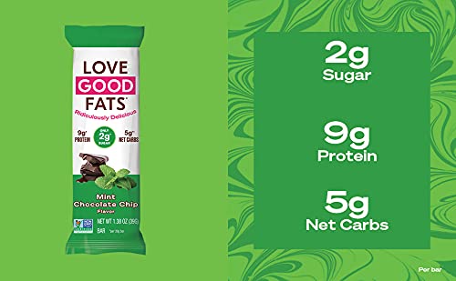 Love Good Fats Mint Chocolate Chip Snack Bar, 1.38 Ounce
