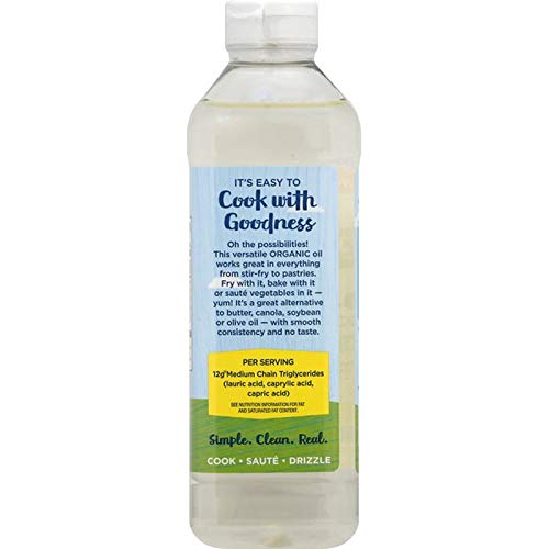Carrington Farms gluten free, hexane free, NON-GMO, free of hydrogenated and trans fats in a BPA free bottle, liquid coconut coo