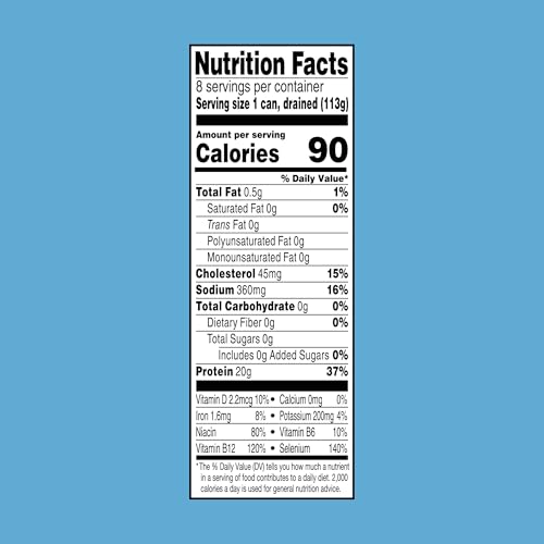 StarKist Chunk Light Tuna in Water, 5 oz (8 Pack) Canned Tuna Fish, Wild Caught, Gluten Free, Ready to Eat, Perfect for Salads,