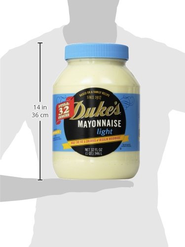 Duke'S Mayonnaise Light, 32-Ounce Jars (Pack Of 4)
