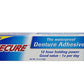 Secure Waterproof Denture Adhesive - Zinc Free - Extra Strong Hold For Upper Lower Or Partials - 14 Oz