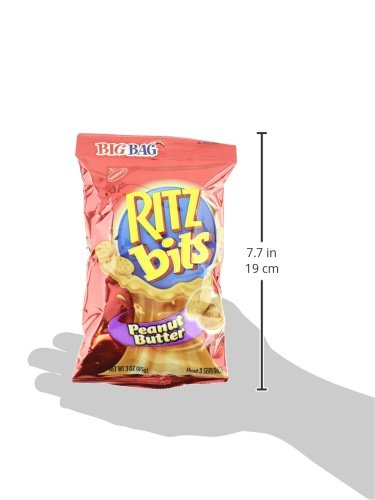 Nabisco Ritz Bits Peanut Butter, 3-Ounces (Pack Of 12)