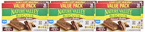 Nature Valley Biscuit Sandwiches, Chocolate Peanut Butter Value Pack, 10 Ct (Pack Of 6)